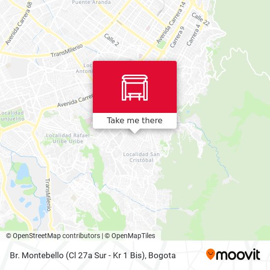 Mapa de Br. Montebello (Cl 27a Sur - Kr 1 Bis)