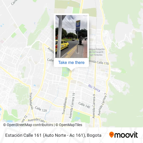 Estación Calle 161 (Auto Norte - Ac 161) map