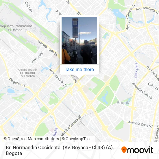 Mapa de Br. Normandía Occidental (Av. Boyacá - Cl 48) (A)