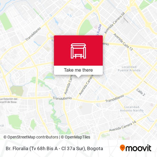 Mapa de Br. Floralia (Tv 68h Bis A - Cl 37a Sur)