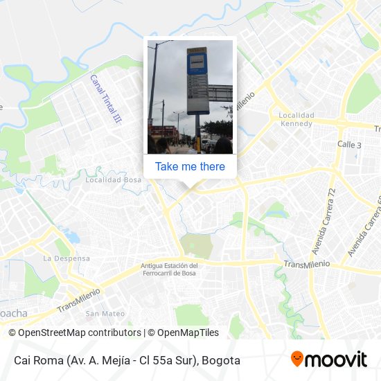 Mapa de Cai Roma (Av. A. Mejía - Cl 55a Sur)