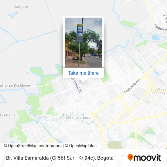 Mapa de Br. Villa Esmeralda (Cl 56f Sur - Kr 94c)