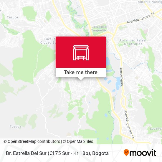 Mapa de Br. Estrella Del Sur (Cl 75 Sur - Kr 18b)