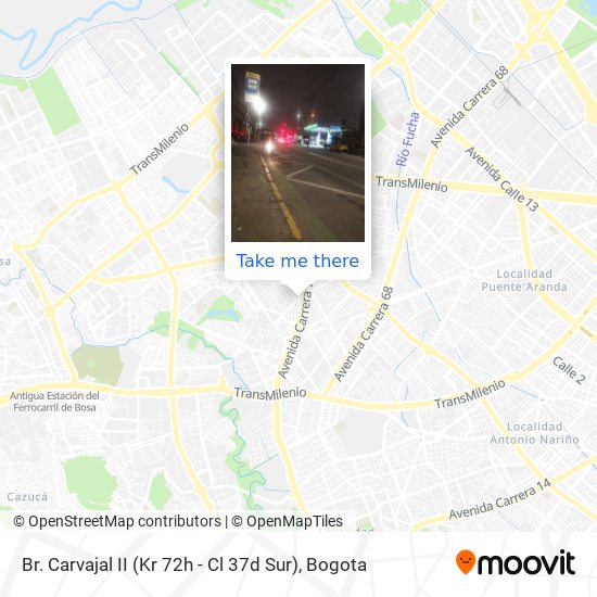 Br. Carvajal II (Kr 72h - Cl 37d Sur) map