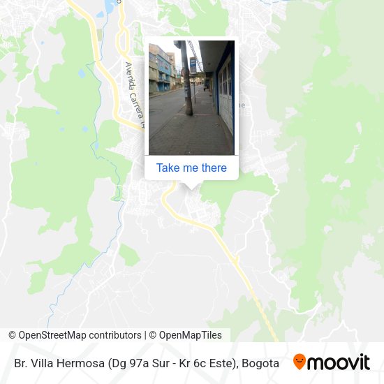 Mapa de Br. Villa Hermosa (Dg 97a Sur - Kr 6c Este)