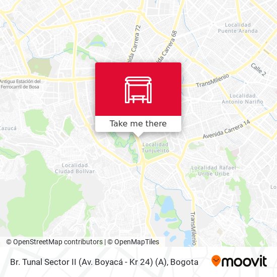 Mapa de Br. Tunal Sector II (Av. Boyacá - Kr 24) (A)