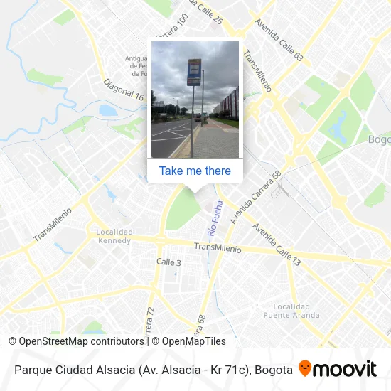 Mapa de Parque Ciudad Alsacia (Av. Alsacia - Kr 71c)