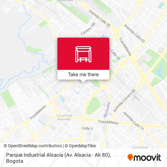 Parque Industrial Alsacia (Av. Alsacia - Ak 80) map