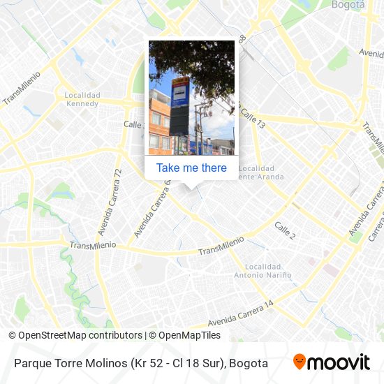 Mapa de Parque Torre Molinos (Kr 52 - Cl 18 Sur)