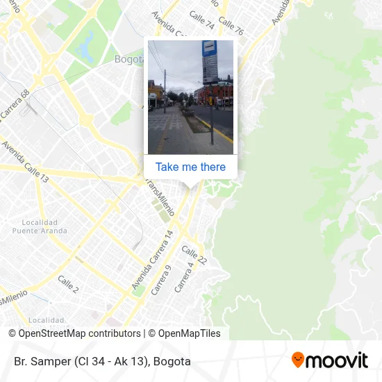 Br. Samper (Cl 34 - Ak 13) map