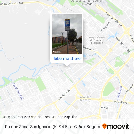 Parque Zonal San Ignacio (Kr 94 Bis - Cl 6a) map