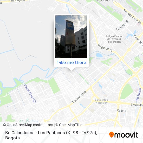 Br. Calandaima - Los Pantanos (Kr 98 - Tv 97a) map