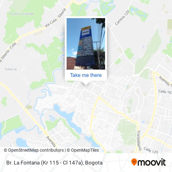 Br. La Fontana (Kr 115 - Cl 147a) map
