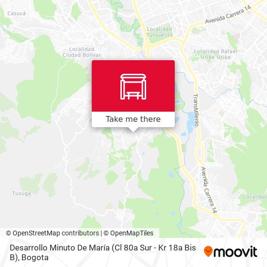 Desarrollo Minuto De María (Cl 80a Sur - Kr 18a Bis B) map