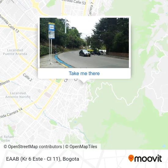 Mapa de EAAB (Kr 6 Este - Cl 11)
