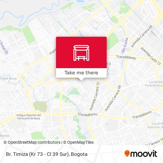 Mapa de Br. Timiza (Kr 73 - Cl 39 Sur)