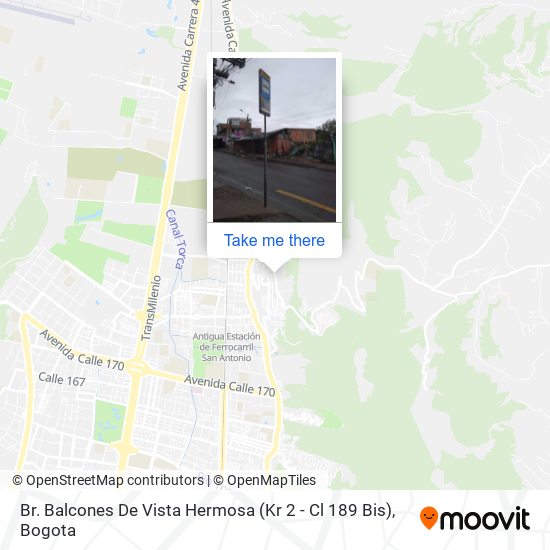 Br. Balcones De Vista Hermosa (Kr 2 - Cl 189 Bis) map