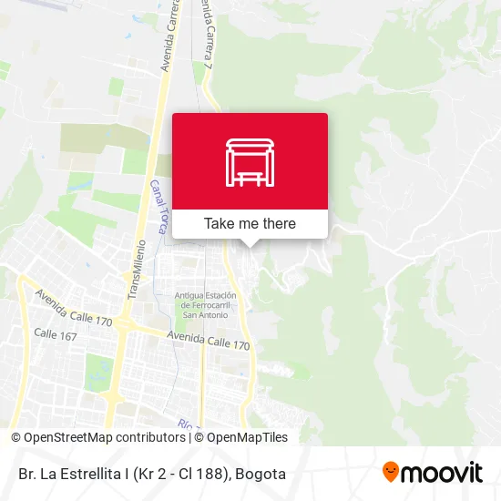 Mapa de Br. La Estrellita I (Kr 2 - Cl 188)