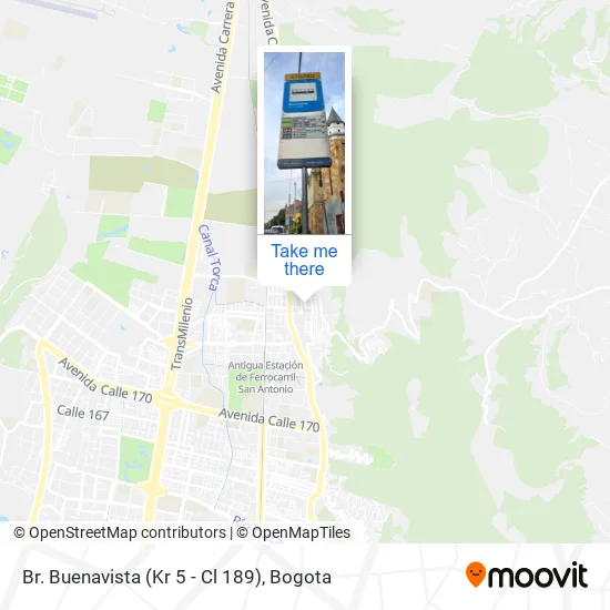 Br. Buenavista (Kr 5 - Cl 189) map