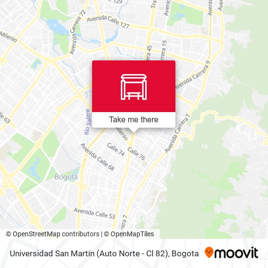 Universidad San Martín (Auto Norte - Cl 82) map