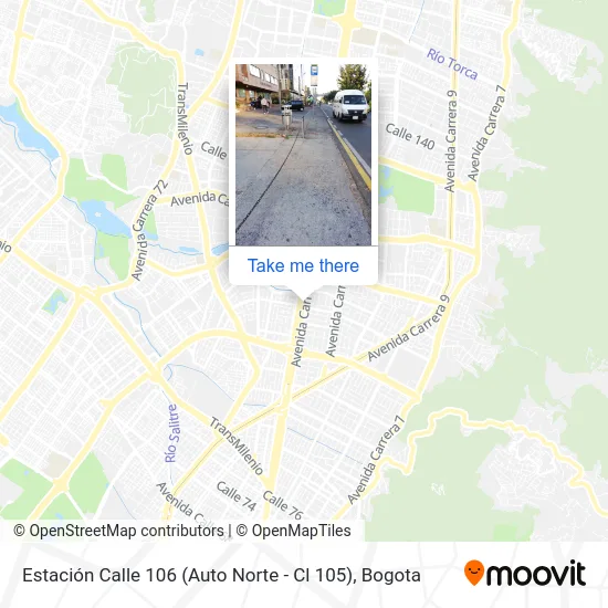 Estación Calle 106 (Auto Norte - Cl 105) map