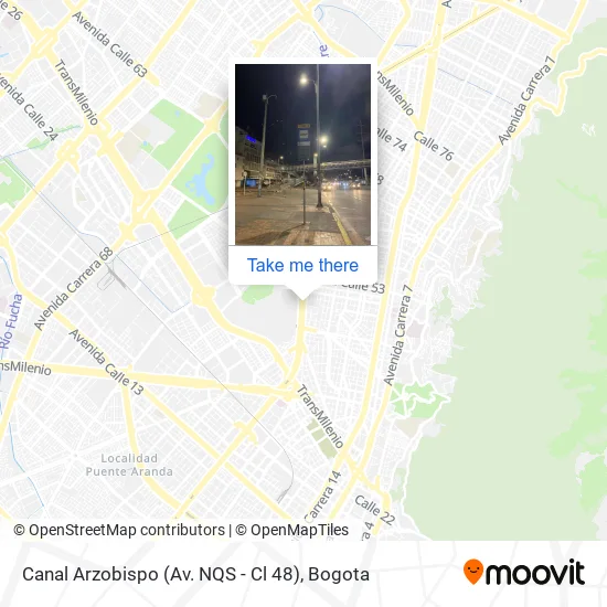 Mapa de Canal Arzobispo (Av. NQS - Cl 48)