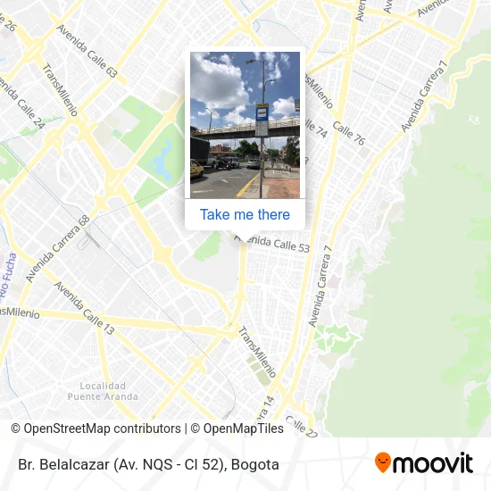 Mapa de Br. Belalcazar (Av. NQS - Cl 52)