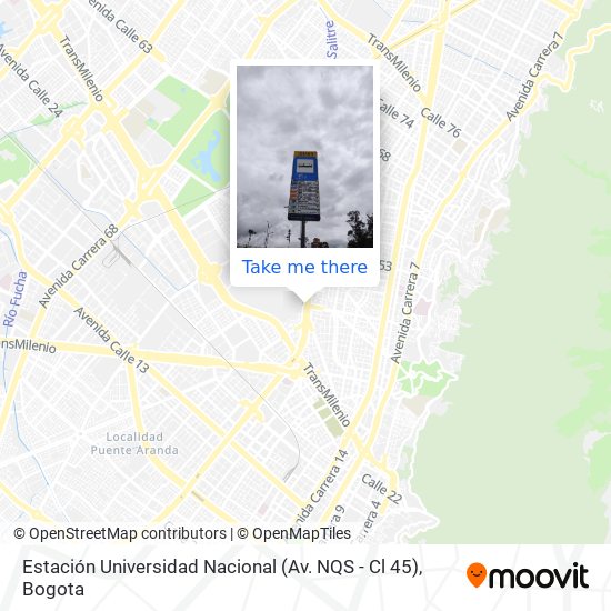 Estación Universidad Nacional (Av. NQS - Cl 45) map