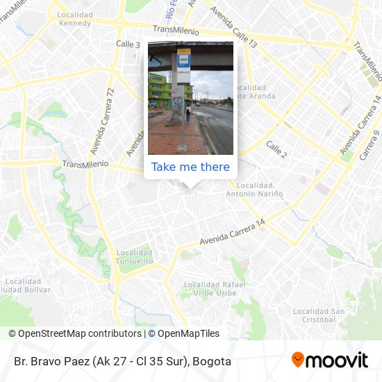 Br. Bravo Paez (Ak 27 - Cl 35 Sur) map