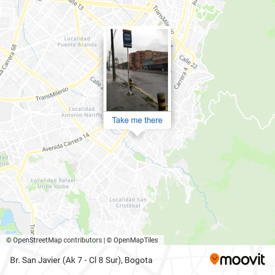 Mapa de Br. San Javier (Ak 7 - Cl 8 Sur)