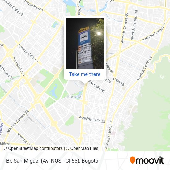 Mapa de Br. San Miguel (Av. NQS - Cl 65)