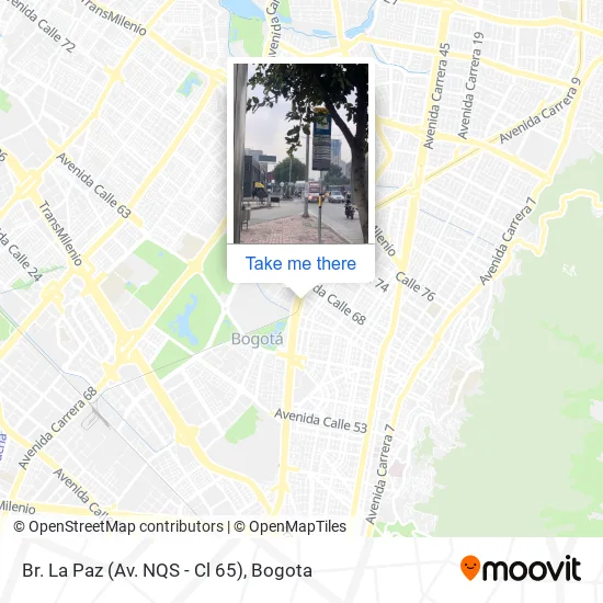 Mapa de Br. La Paz (Av. NQS - Cl 65)