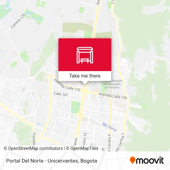 Portal Del Norte - Unicervantes map