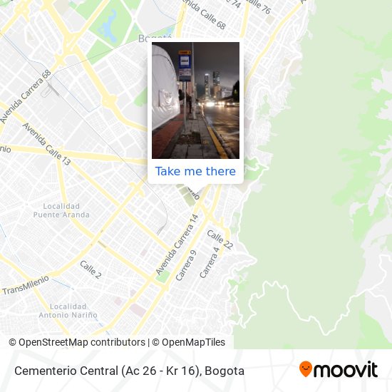 Mapa de Cementerio Central (Ac 26 - Kr 16)