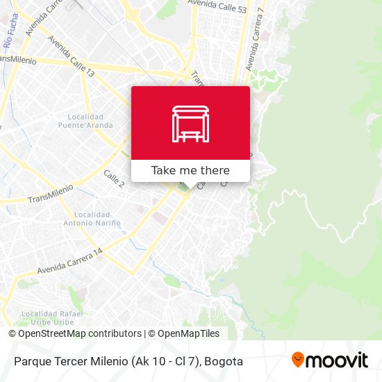 Parque Tercer Milenio (Ak 10 - Cl 7) map