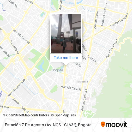 Mapa de Estación 7 De Agosto (Av. NQS - Cl 63f)