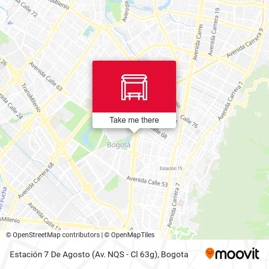 Mapa de Estación 7 De Agosto (Av. NQS - Cl 63g)