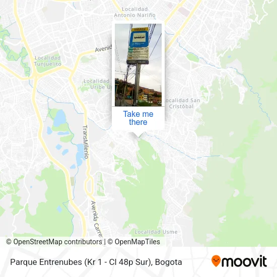 Parque Entrenubes (Kr 1 - Cl 48p Sur) map