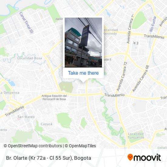 Mapa de Br. Olarte (Kr 72a - Cl 55 Sur)
