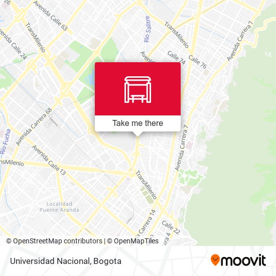 Universidad Nacional map