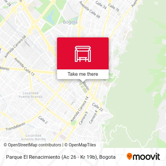 Mapa de Parque El Renacimiento (Ac 26 - Kr 19b)