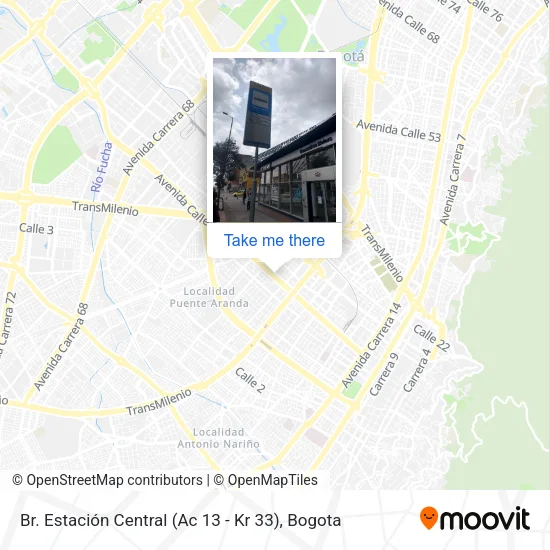 Mapa de Br. Estación Central (Ac 13 - Kr 33)