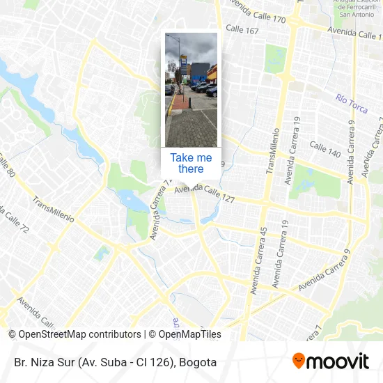 Br. Niza Sur (Av. Suba - Cl 126) map