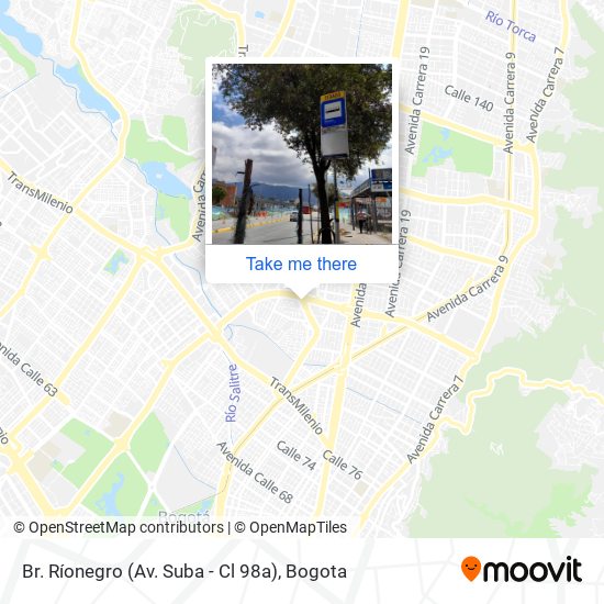 Br. Ríonegro (Av. Suba - Cl 98a) map