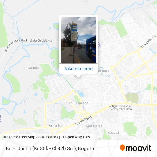 Mapa de Br. El Jardín (Kr 80k - Cl 82b Sur)