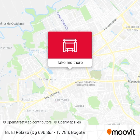 Mapa de Br. El Retazo (Dg 69b Sur - Tv 78l)