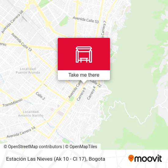 Mapa de Estación Las Nieves (Ak 10 - Cl 17)