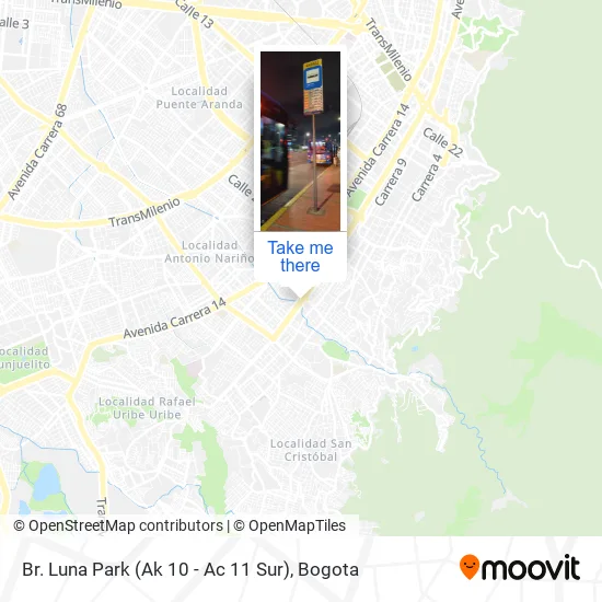 Mapa de Br. Luna Park (Ak 10 - Ac 11 Sur)