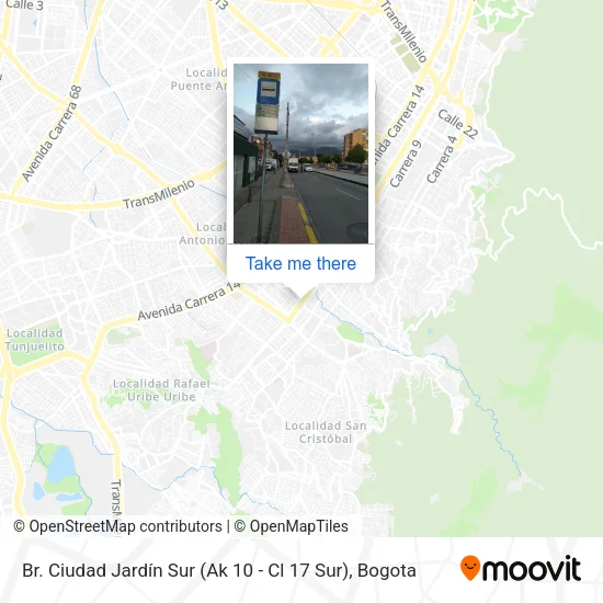 Mapa de Br. Ciudad Jardín Sur (Ak 10 - Cl 17 Sur)