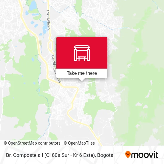 Mapa de Br. Compostela I (Cl 80a Sur - Kr 6 Este)